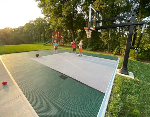 kids basketball evergreen gray