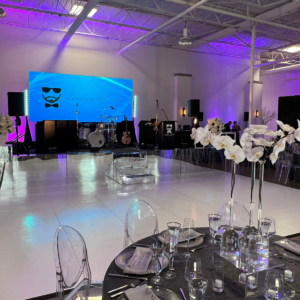 White Slate Plus SnapLock Dance Floor in venue