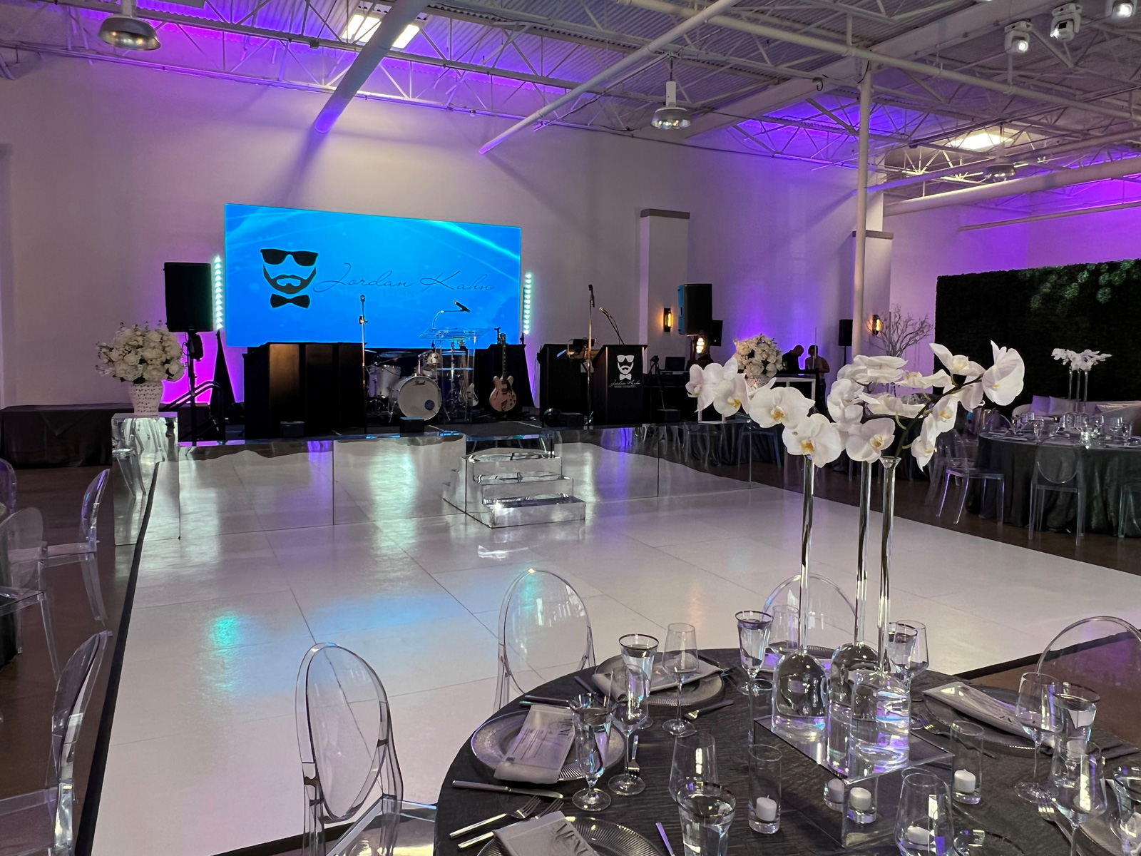 White Slate Plus SnapLock Dance Floor in venue